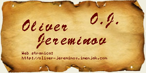 Oliver Jereminov vizit kartica